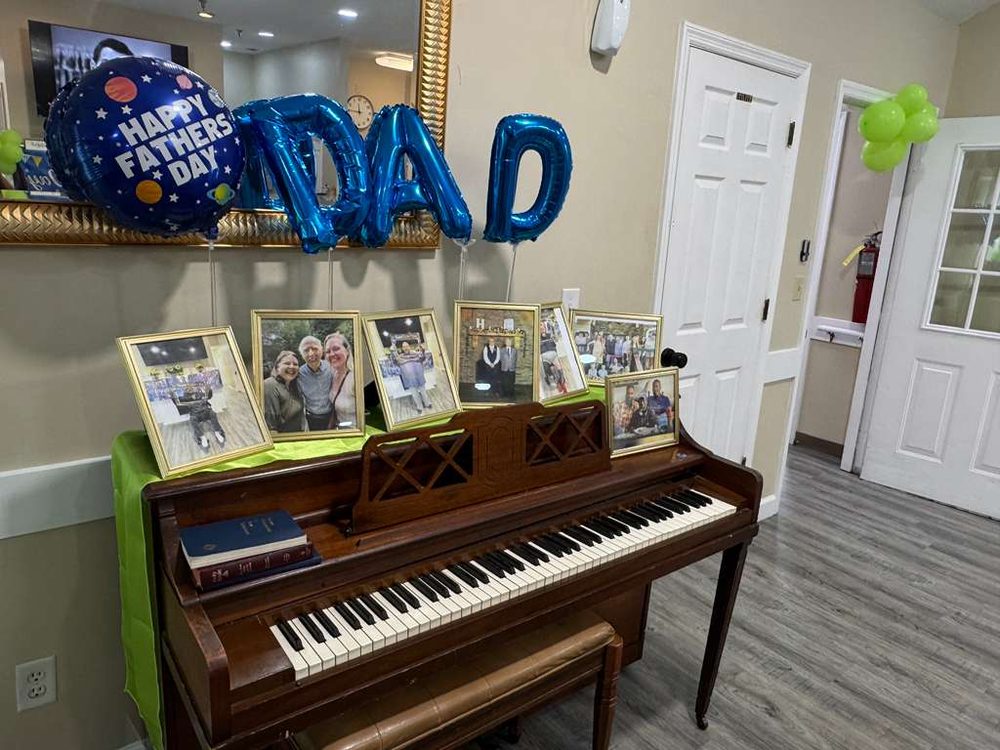 Piano and family photos
